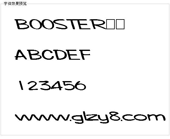 BOOSTER字体