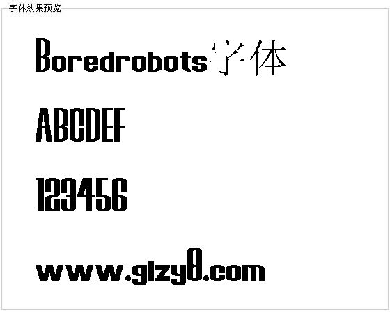 Boredrobots字体