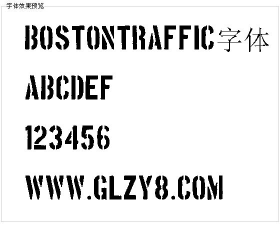 Bostontraffic字体