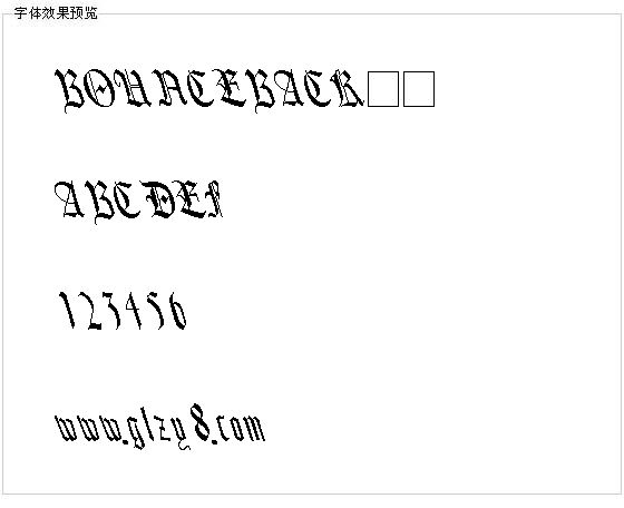 BOUNCEBACK字体
