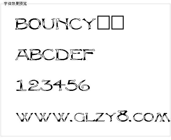 BOUNCY字体