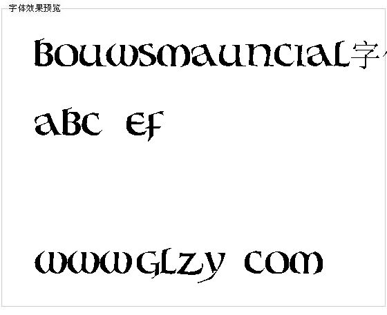 Bouwsmauncial字体