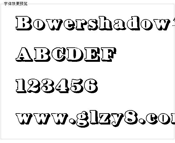 Bowershadow字体