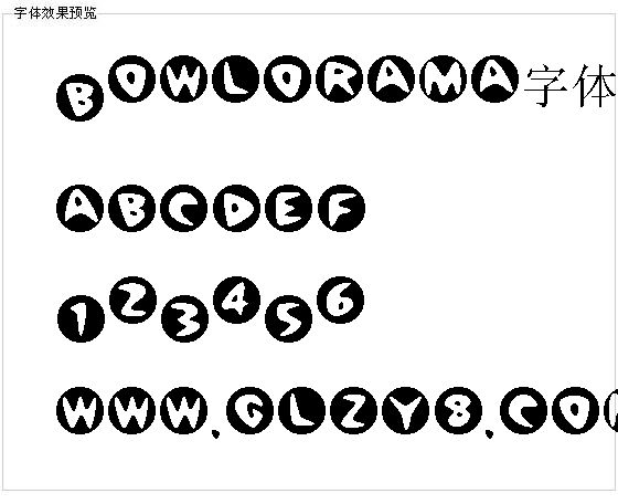 Bowlorama字体