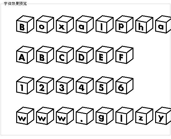 Boxalphabet字体