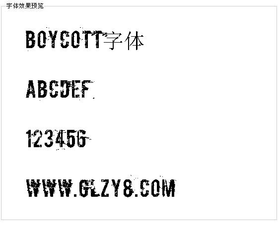 BOYCOTT字体