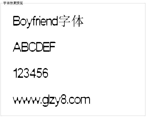 Boyfriend字体