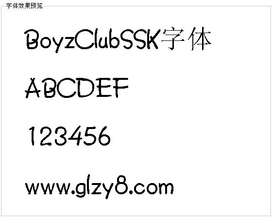 BoyzClubSSK字体