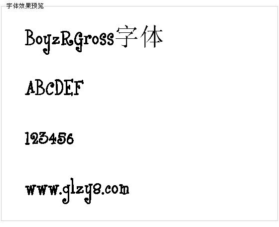 BoyzRGross字体
