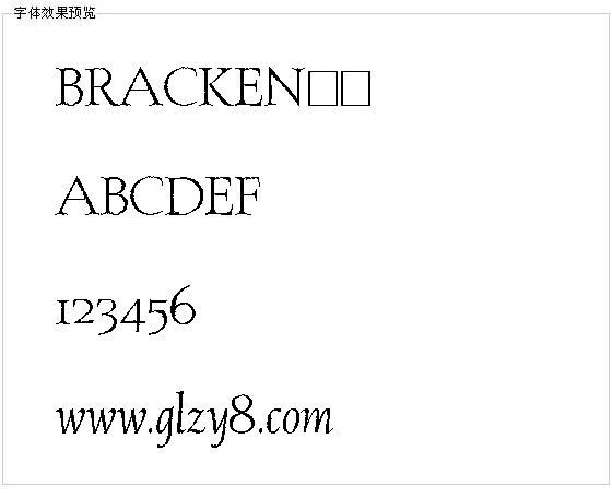 BRACKEN字体