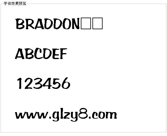 BRADDON字体