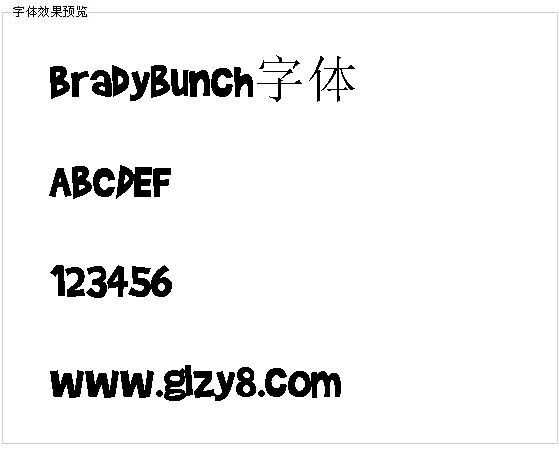 Bradybunch字体