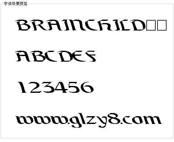 BRAINCHILD字体