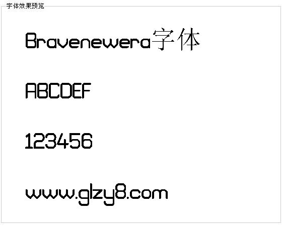 Bravenewera字体