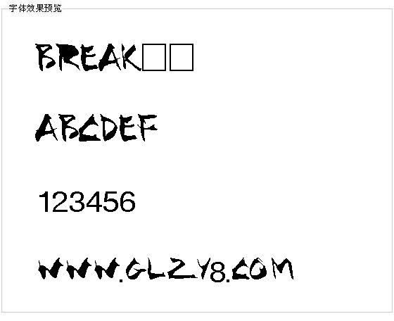 BREAK字体