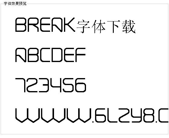 Break字体下载