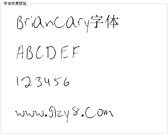 Briancary字体