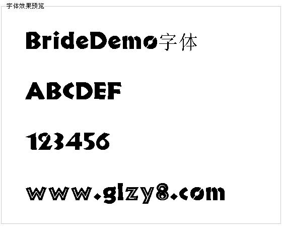 BrideDemo字体