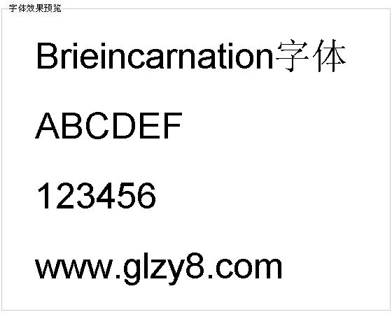 Brieincarnation字体