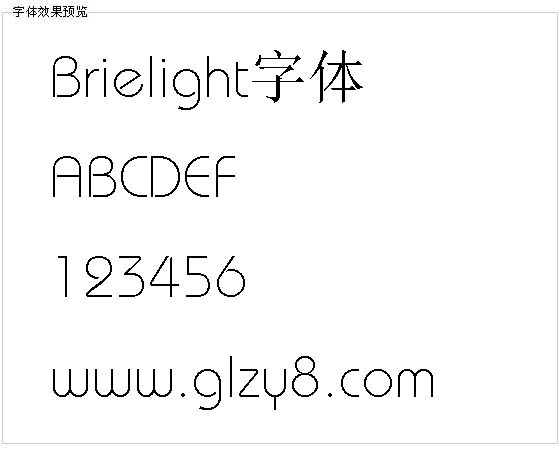 Brielight字体