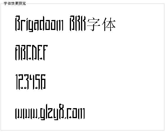 Brigadoom BRK字体