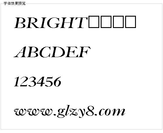 BRIGHT字体下载