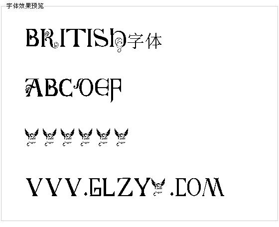 British字体