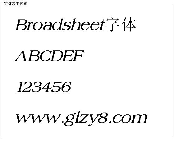 Broadsheet字体