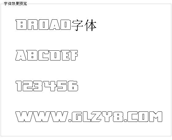 Broad字体