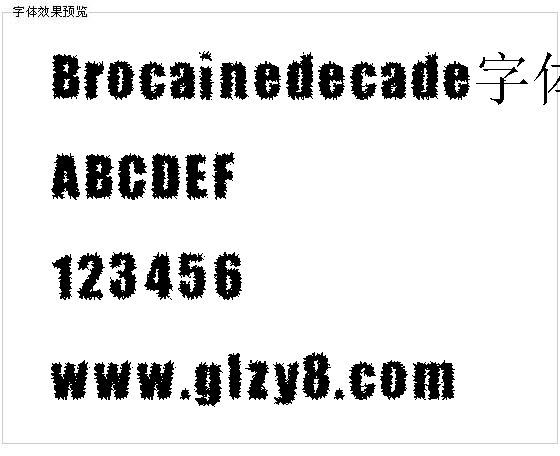 Brocainedecade字体