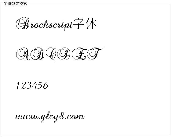 Brockscript字体