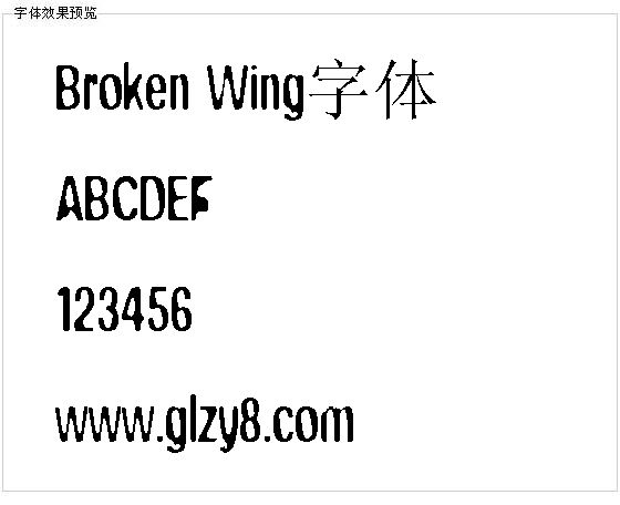 Broken Wing字体