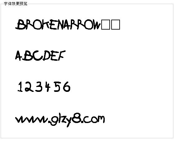 BROKENARROW字体