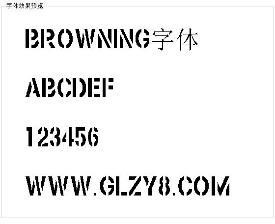 Browning字体