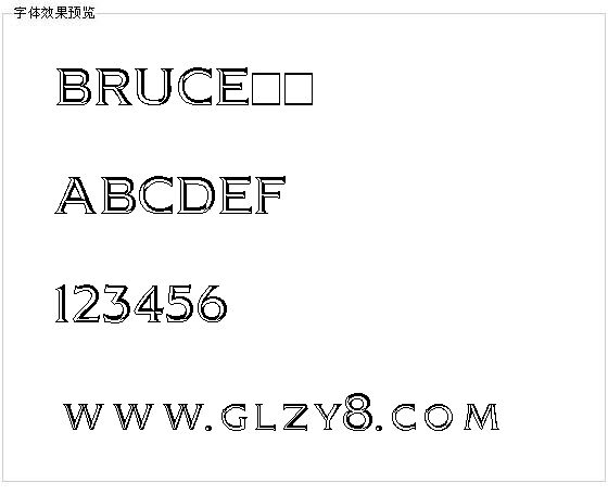 BRUCE字体