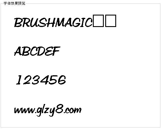 BRUSHMAGIC字体