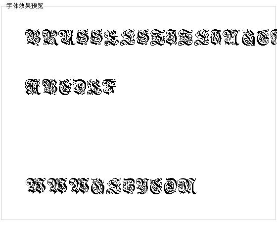 BrusselsTitlingCaps字体