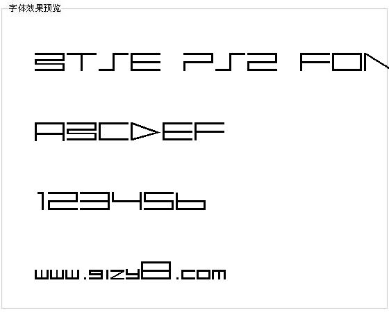 BTSE PS2 FONT下载字体