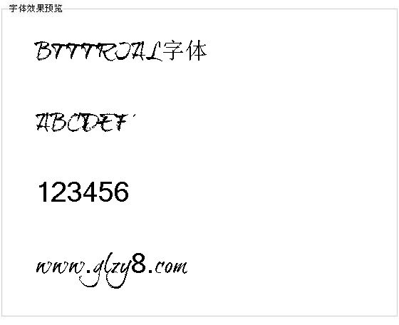 BTTTRIAL字体