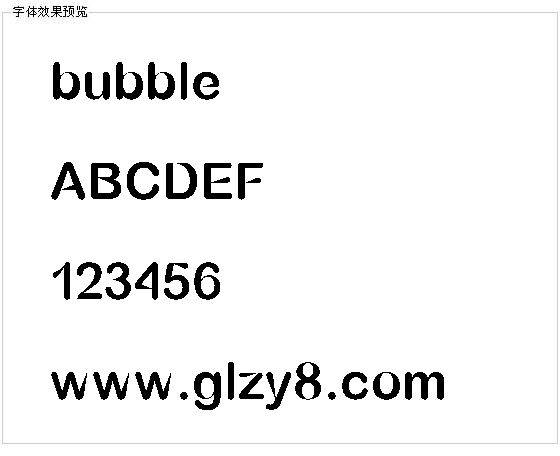 bubble字体