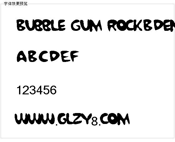 Bubble Gum RockBDemo字体