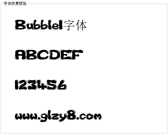 Bubble1字体