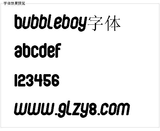 Bubbleboy字体