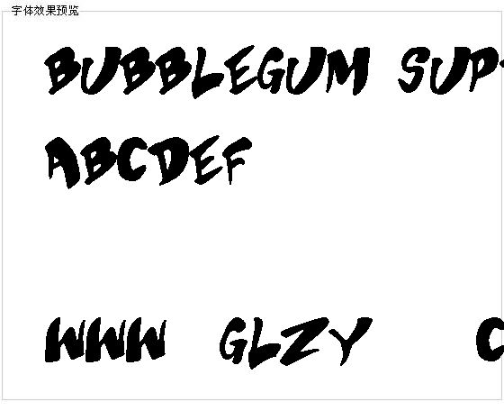 Bubblegum Superstar字体