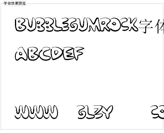 Bubblegumrock字体