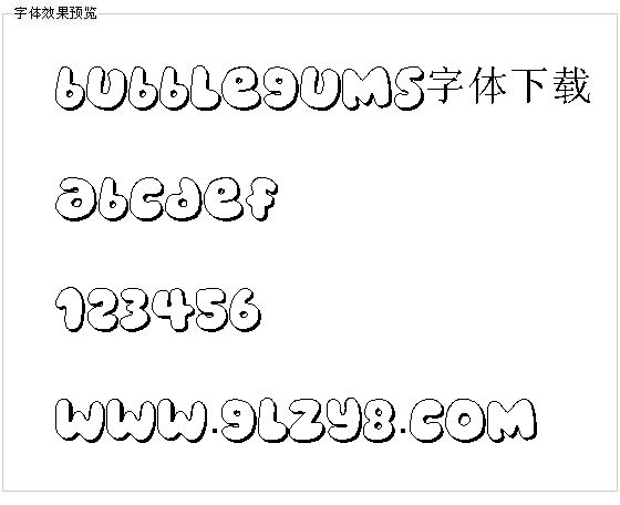 bubblegums字体下载