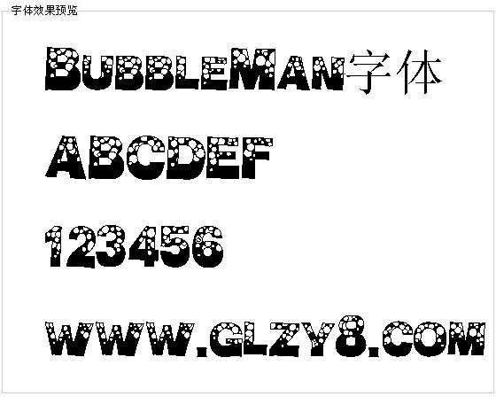 BubbleMan字体