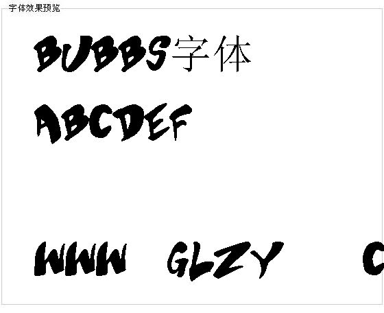 Bubbs字体