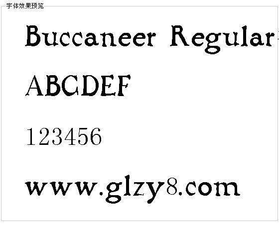 Buccaneer Regular字体