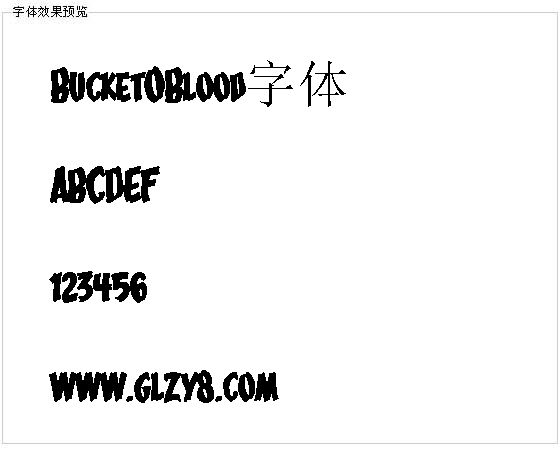 BucketOBlood字体